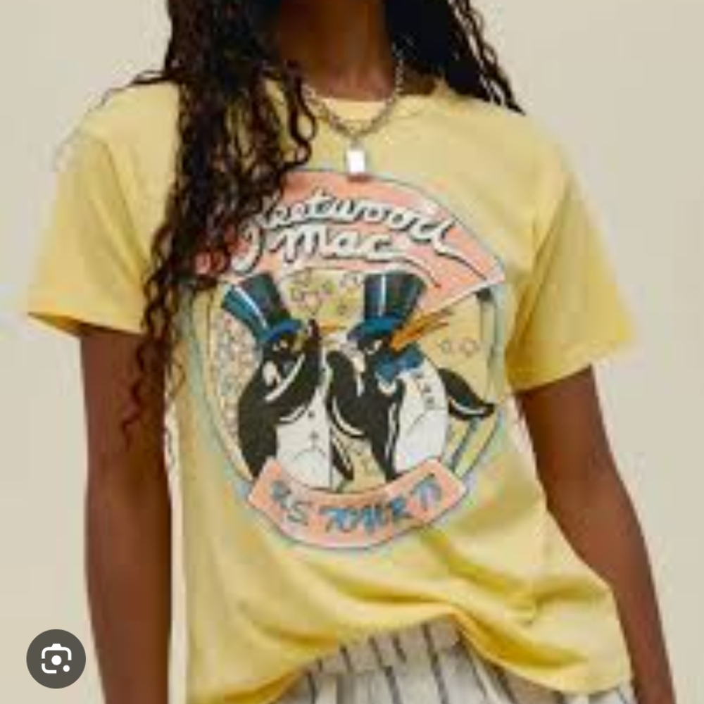Daydreamer LA Fleetwood Mac US 78 Ringer Tee Yellow Bloom